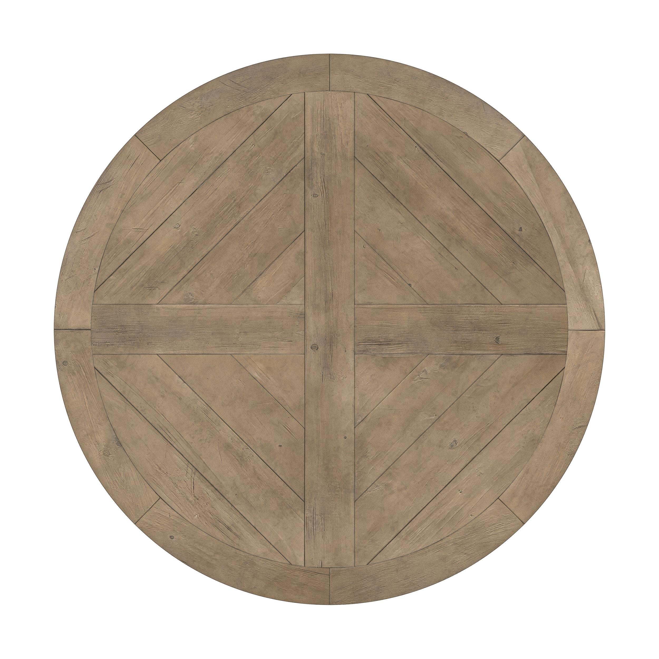 Florence Round 60-inch Wood Dining Table Rustic Honey