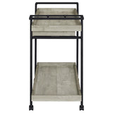 Carrito de bar Ventura de madera de ingeniería con 1 cajón, color gris Driftwood