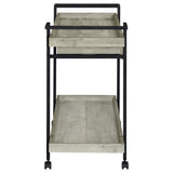 Carrito de bar Ventura de madera de ingeniería con 1 cajón, color gris Driftwood