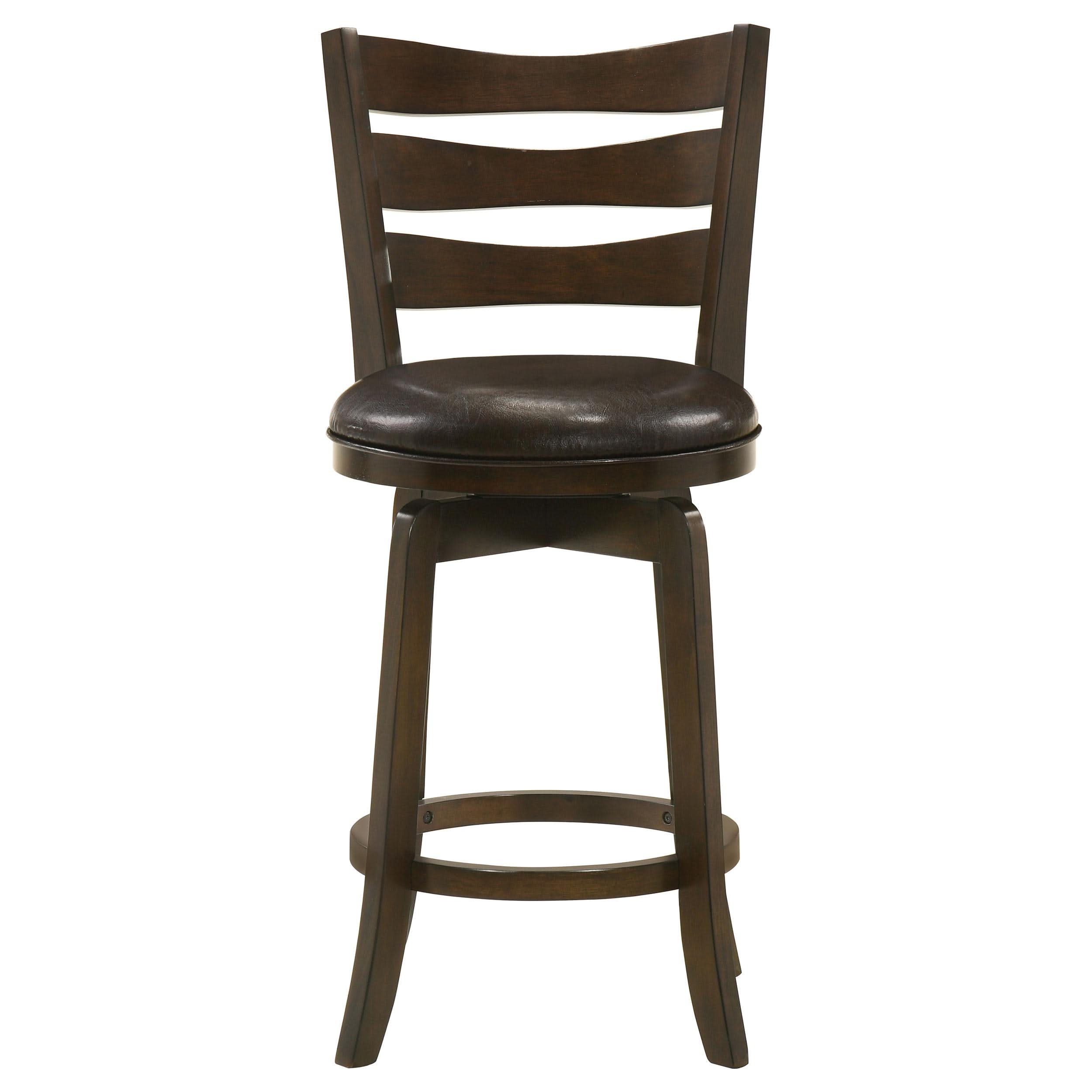 Murphy Wood Counter Height Swivel Bar Chair Dark Brown