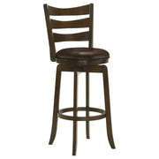Silla de bar giratoria Murphy Wood Pub Height, color marrón oscuro