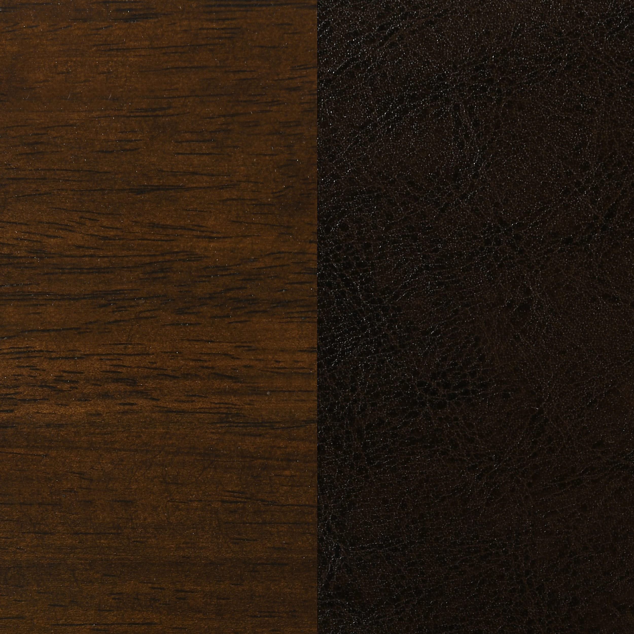 Silla de bar giratoria Murphy Wood Pub Height, color marrón oscuro