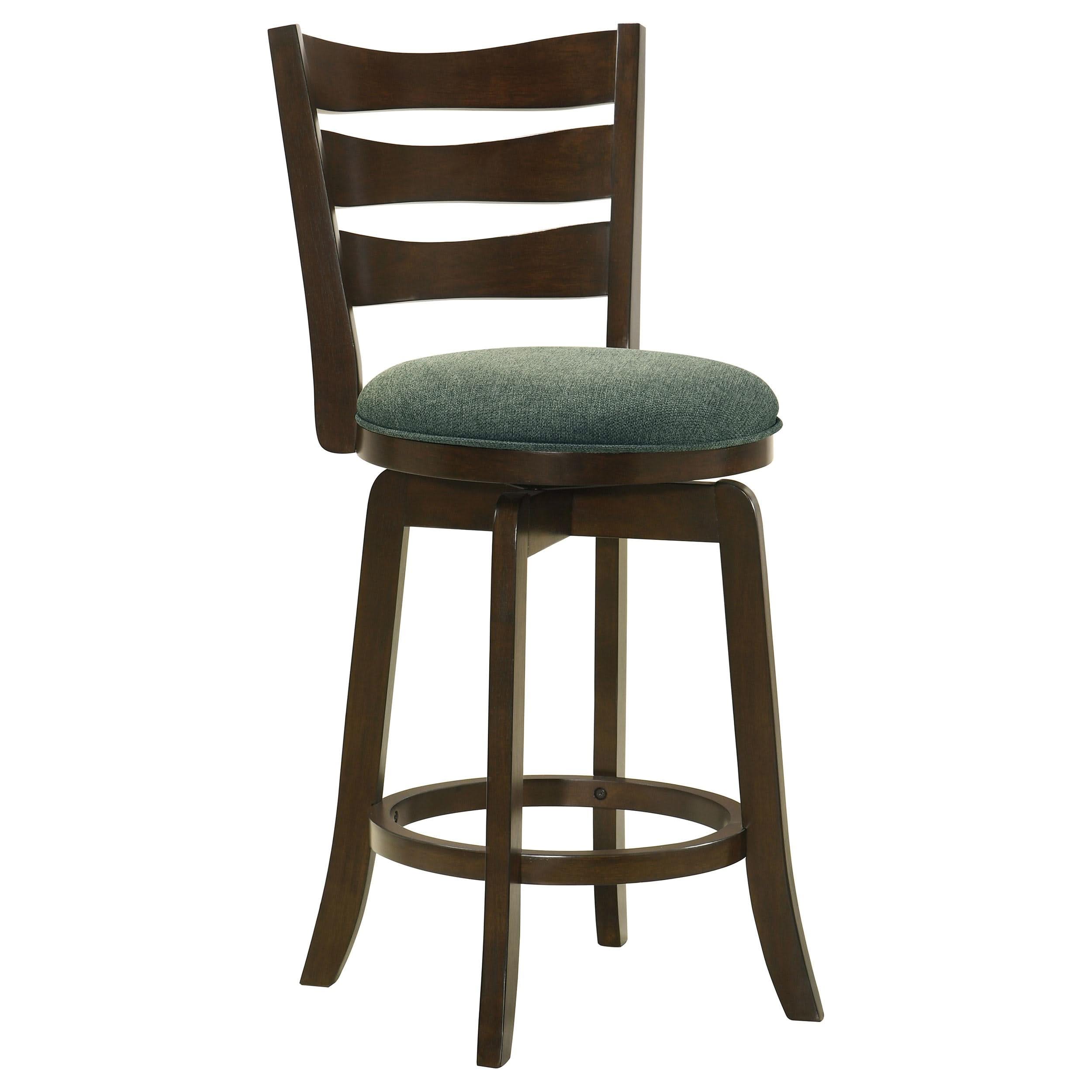 Silla de bar giratoria Murphy Wood de altura de mostrador, color verde cazador