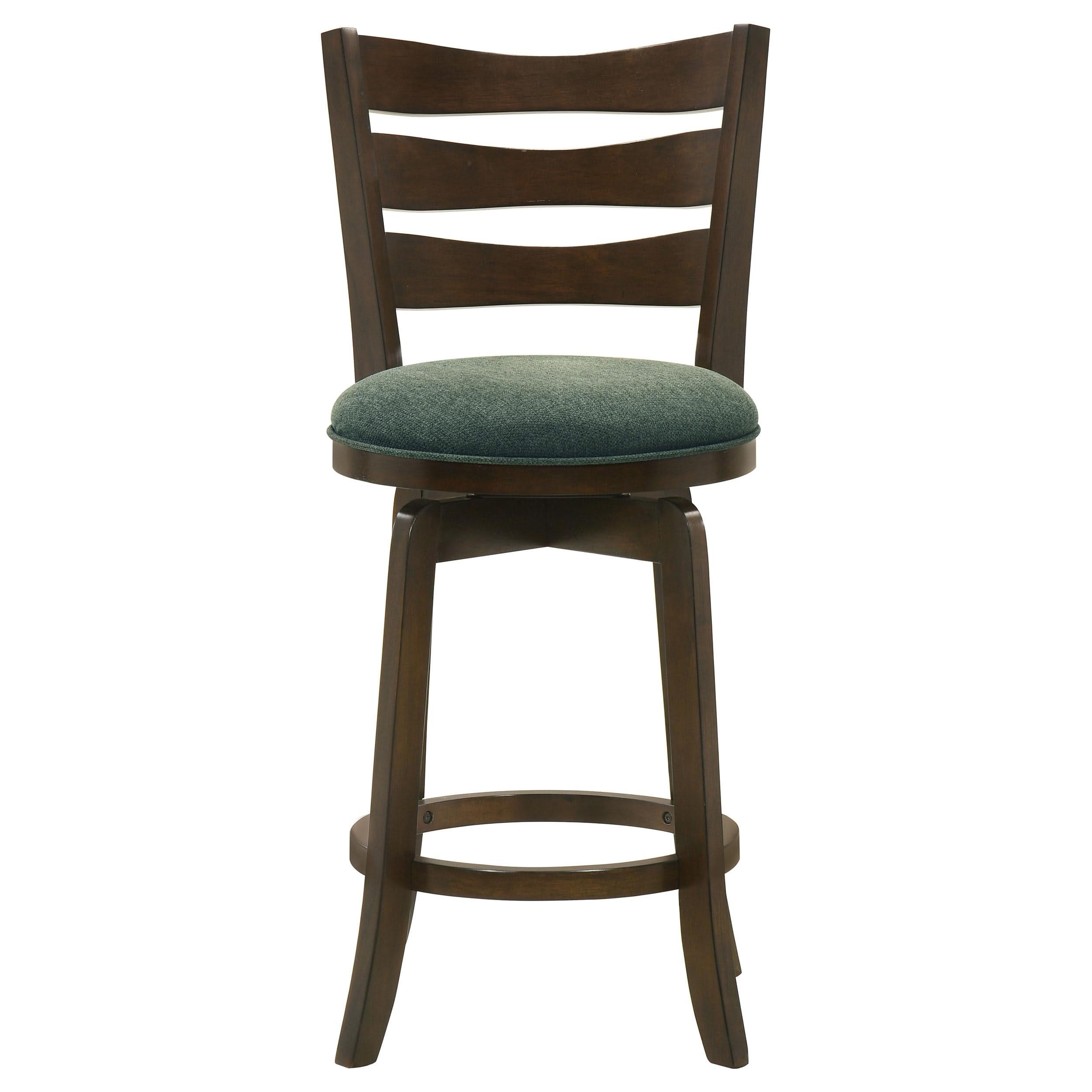 Silla de bar giratoria Murphy Wood de altura de mostrador, color verde cazador