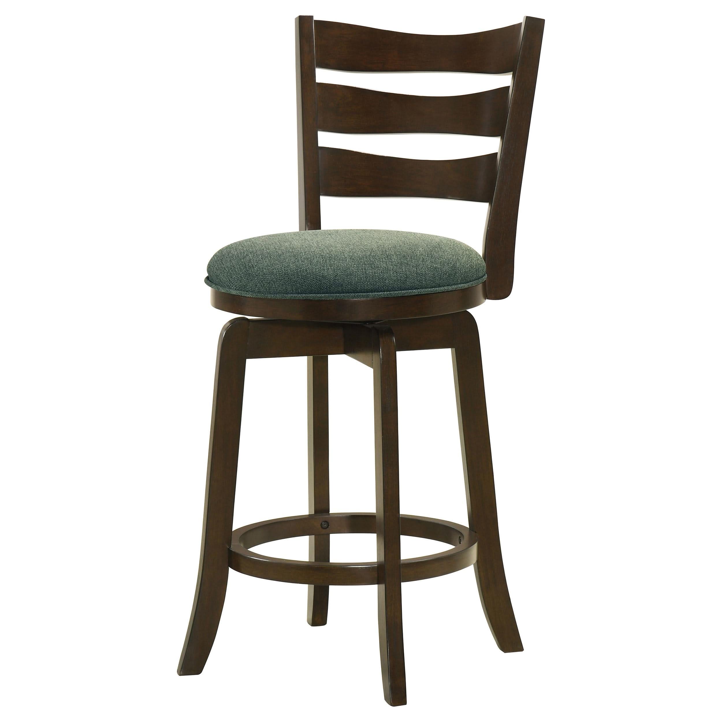 Silla de bar giratoria Murphy Wood de altura de mostrador, color verde cazador