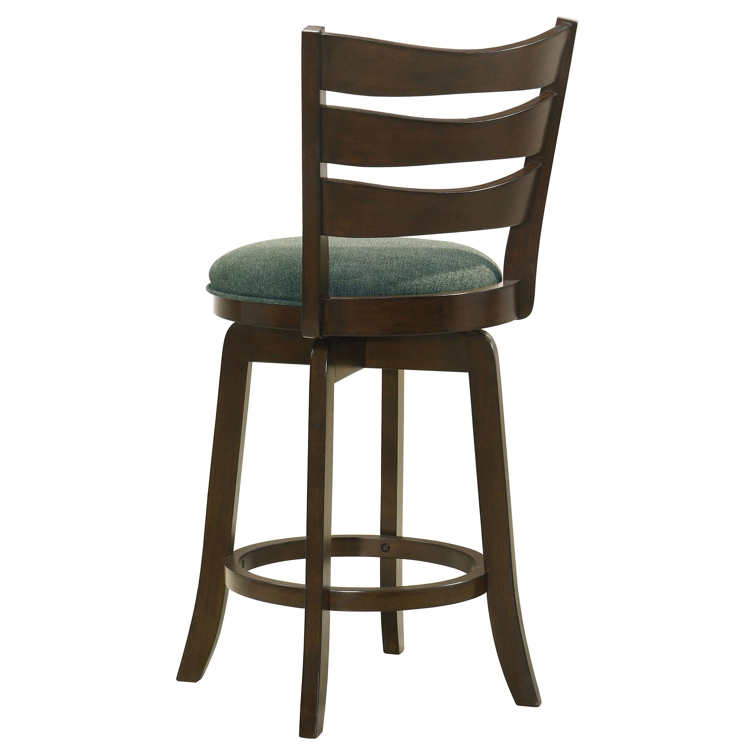 Silla de bar giratoria Murphy Wood de altura de mostrador, color verde cazador