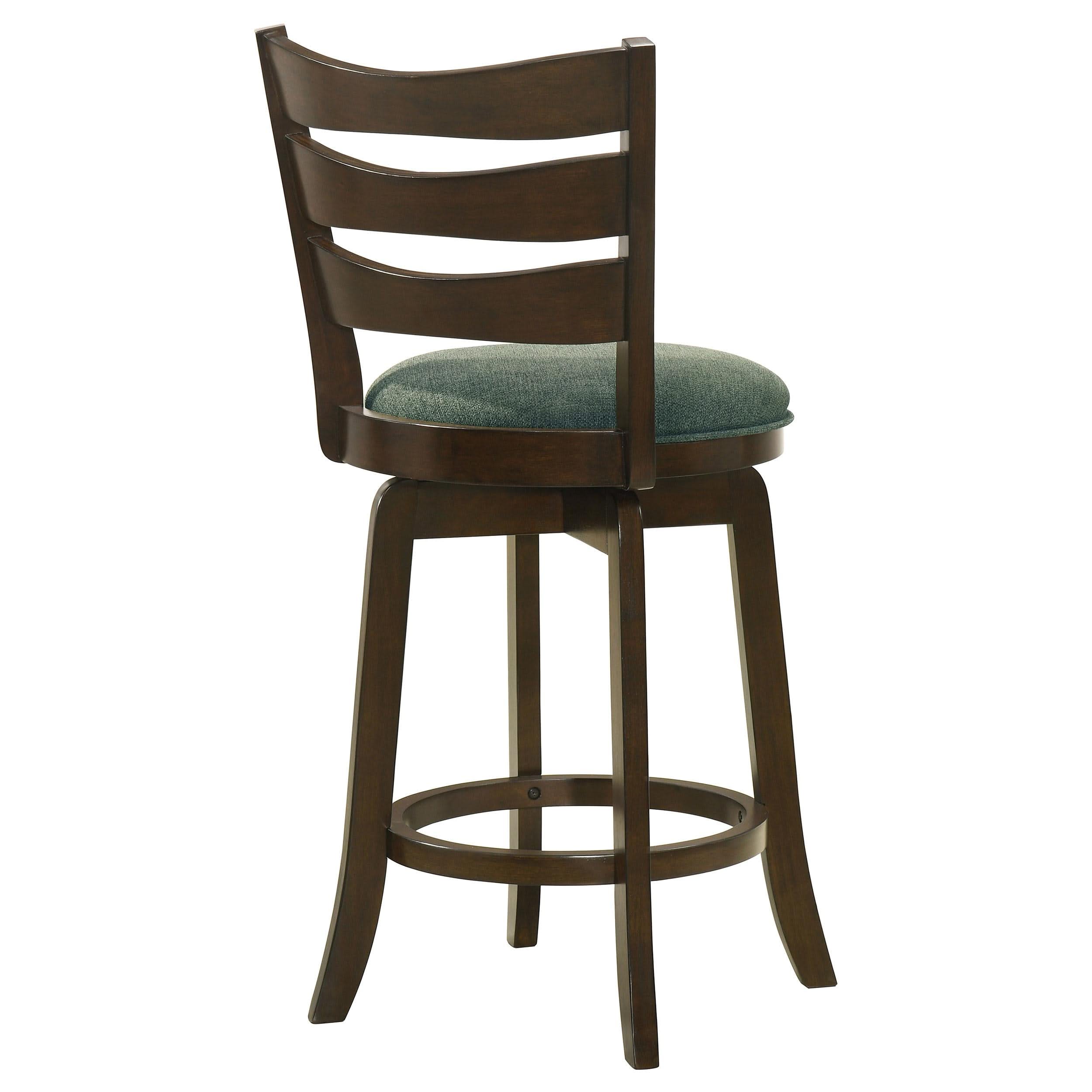 Silla de bar giratoria Murphy Wood de altura de mostrador, color verde cazador