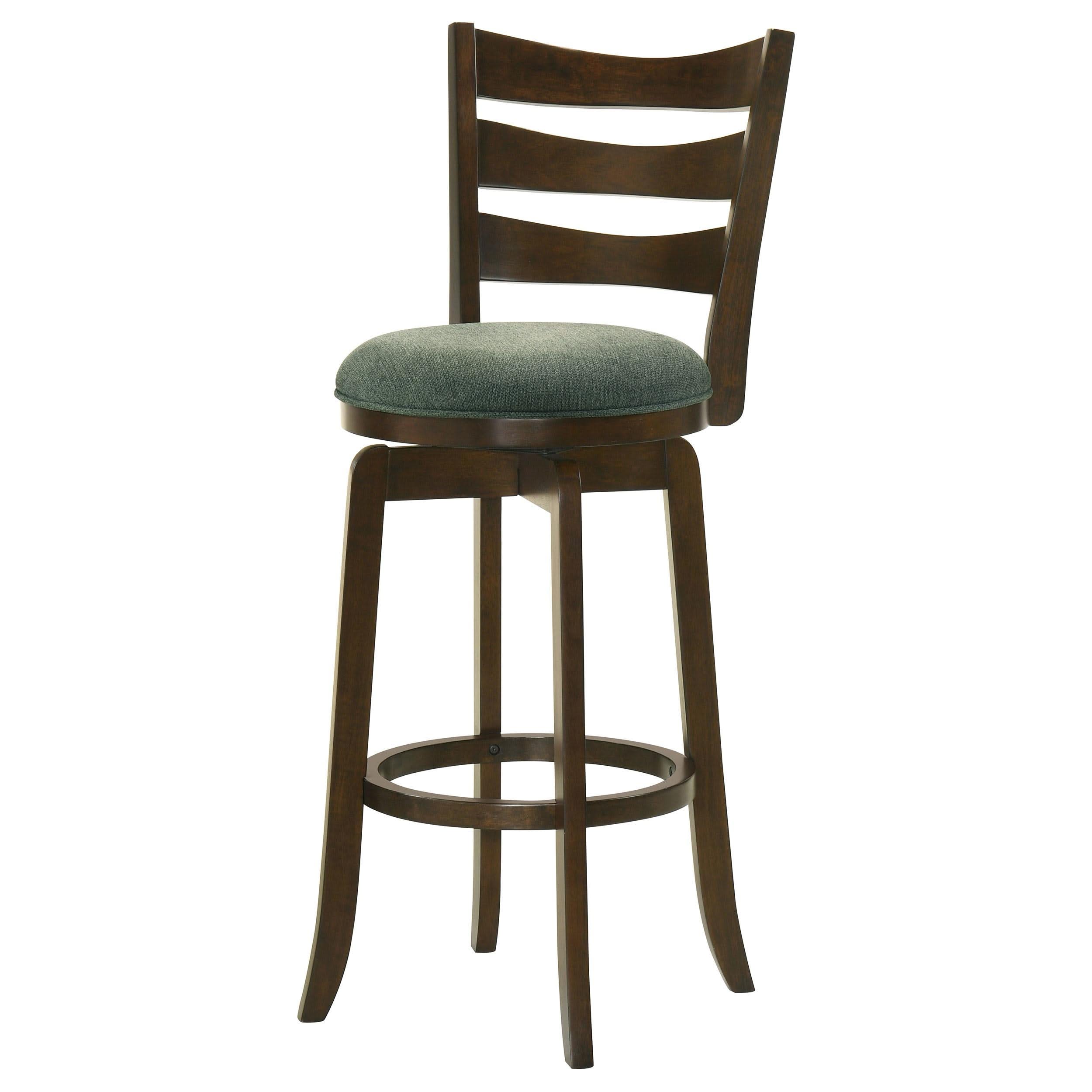 Silla de bar giratoria Murphy Wood Pub Height, color verde cazador