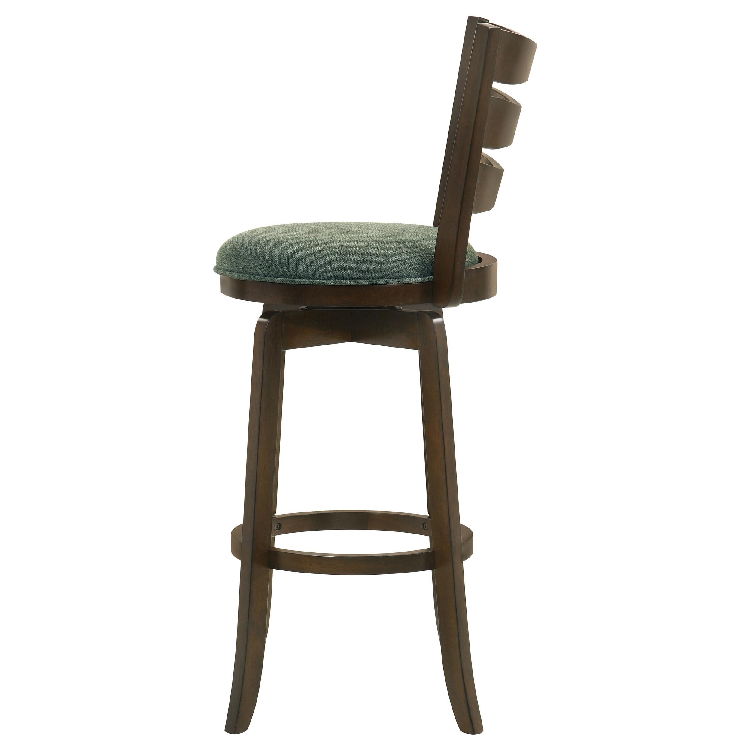 Silla de bar giratoria Murphy Wood Pub Height, color verde cazador