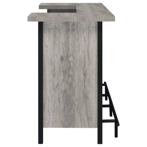 Bellemore Freestanding Home Bar Wine Cabinet Grey Driftwood