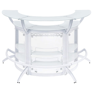 Dallas 3-piece Curved Freestanding Home Bar Cabinet White