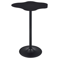 Mesa de bar bistró Keanu curva de 29 pulgadas con forma de nube, color negro