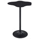 Mesa de bar bistró Keanu curva de 29 pulgadas con forma de nube, color negro