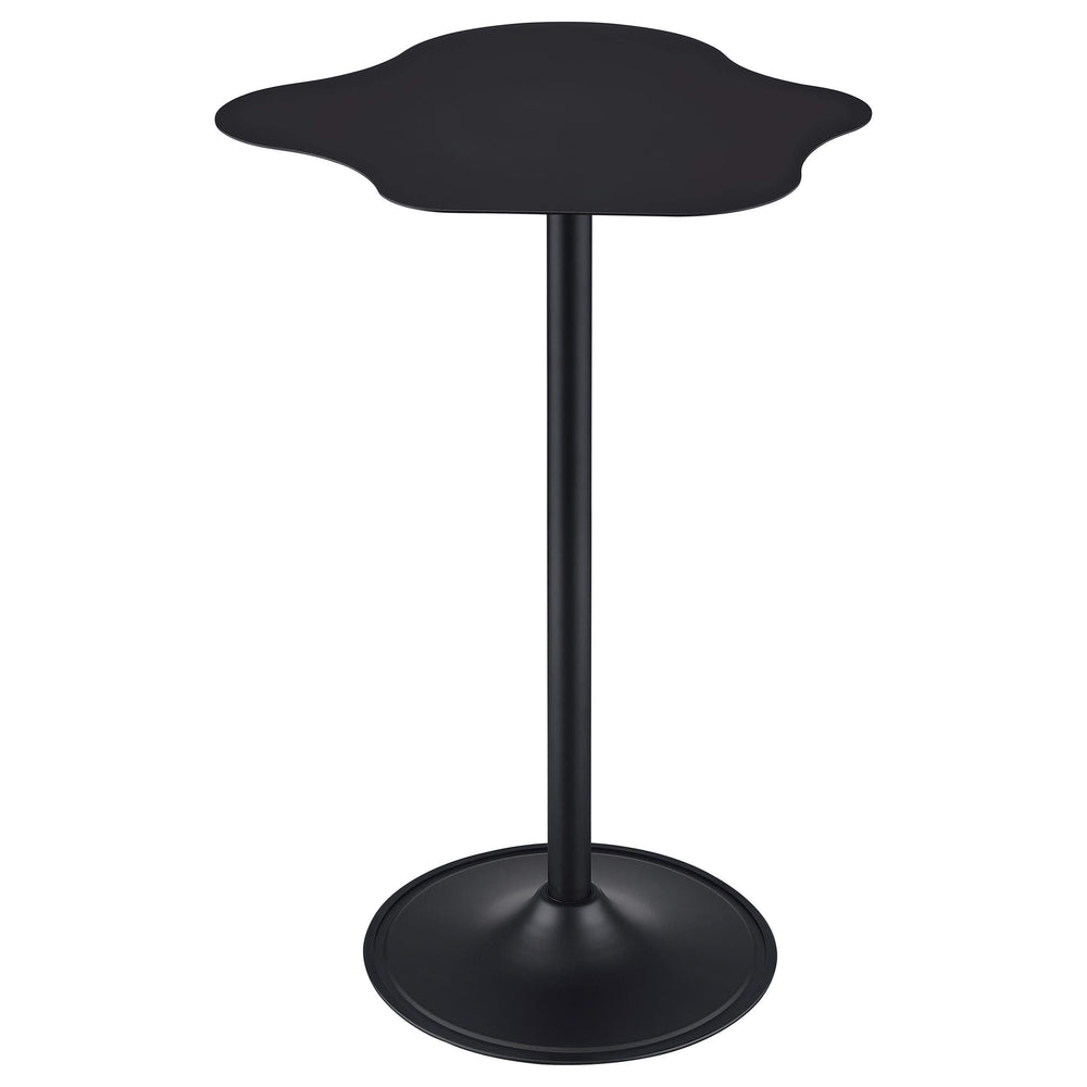 Mesa de bar bistró Keanu curva de 29 pulgadas con forma de nube, color negro