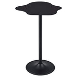 Mesa de bar bistró Keanu curva de 29 pulgadas con forma de nube, color negro