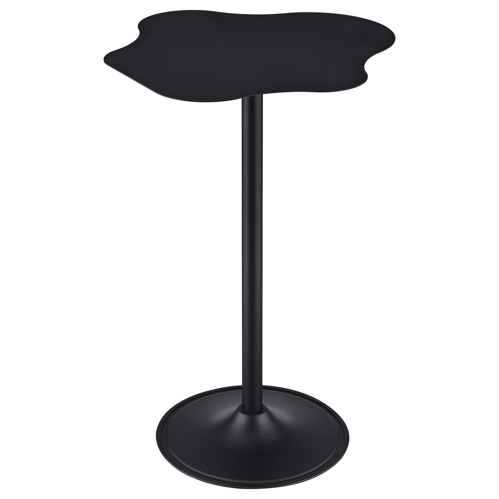 Mesa de bar bistró Keanu curva de 29 pulgadas con forma de nube, color negro