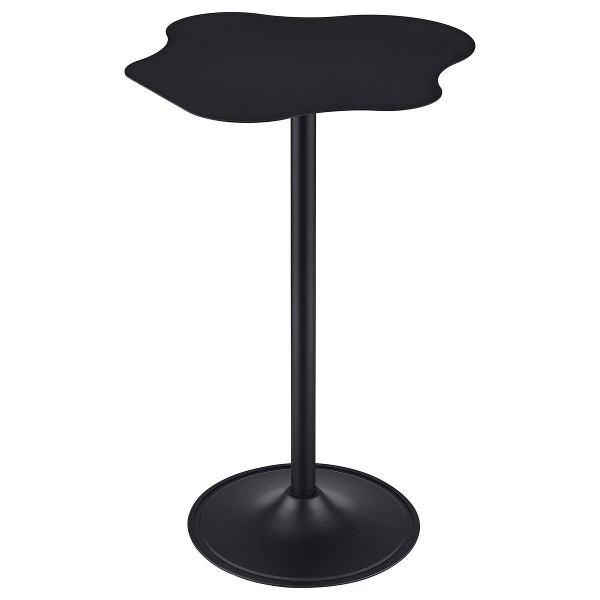 Mesa de bar bistró Keanu curva de 29 pulgadas con forma de nube, color negro