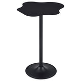 Mesa de bar bistró Keanu curva de 29 pulgadas con forma de nube, color negro