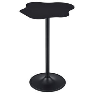 Mesa de bar bistró Keanu curva de 29 pulgadas con forma de nube, color negro
