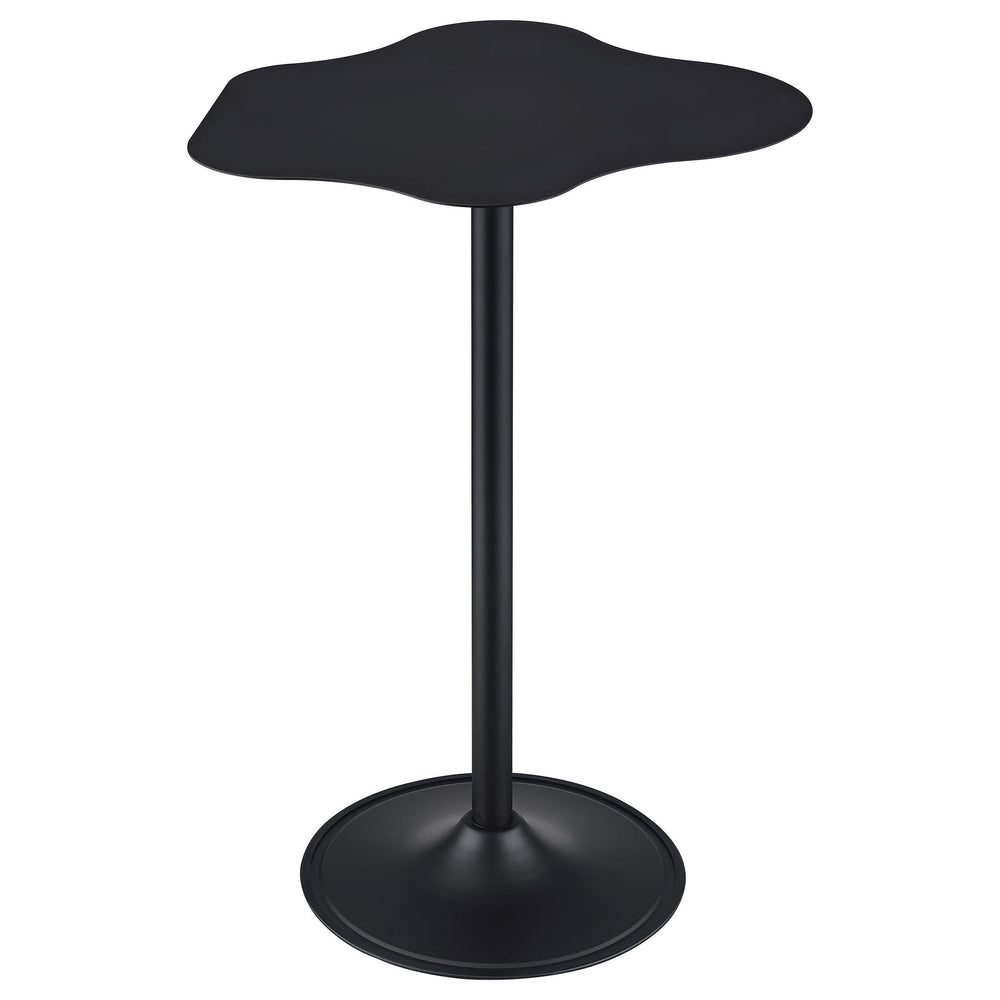 Mesa de bar bistró Keanu curva de 29 pulgadas con forma de nube, color negro