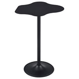 Mesa de bar bistró Keanu curva de 29 pulgadas con forma de nube, color negro