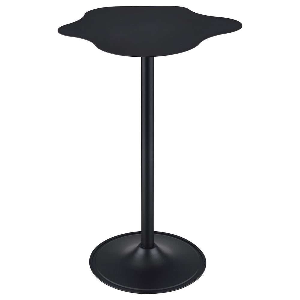 Mesa de bar bistró Keanu curva de 29 pulgadas con forma de nube, color negro