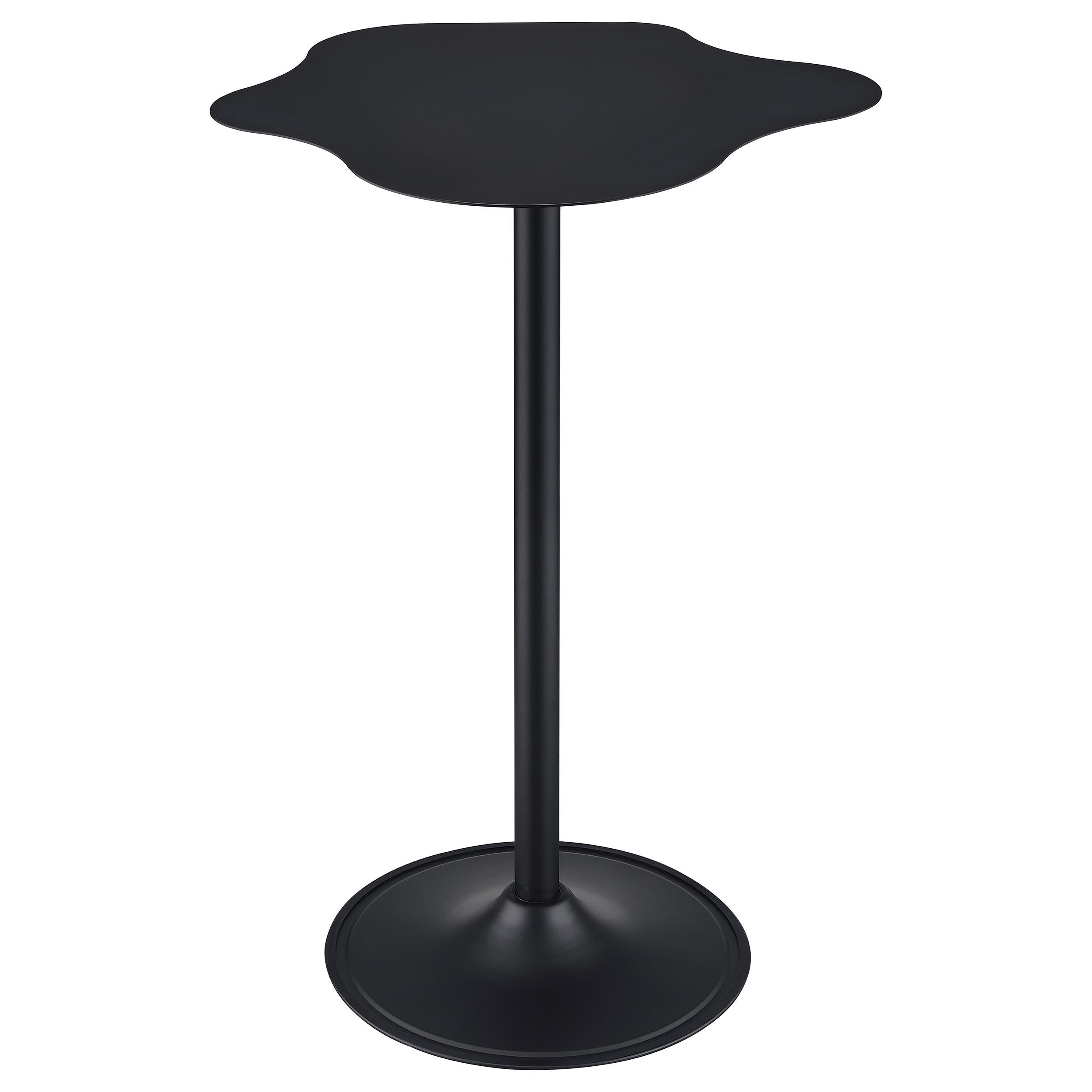 Keanu Curved 29-inch Cloud-Shaped Bistro Bar Table Black