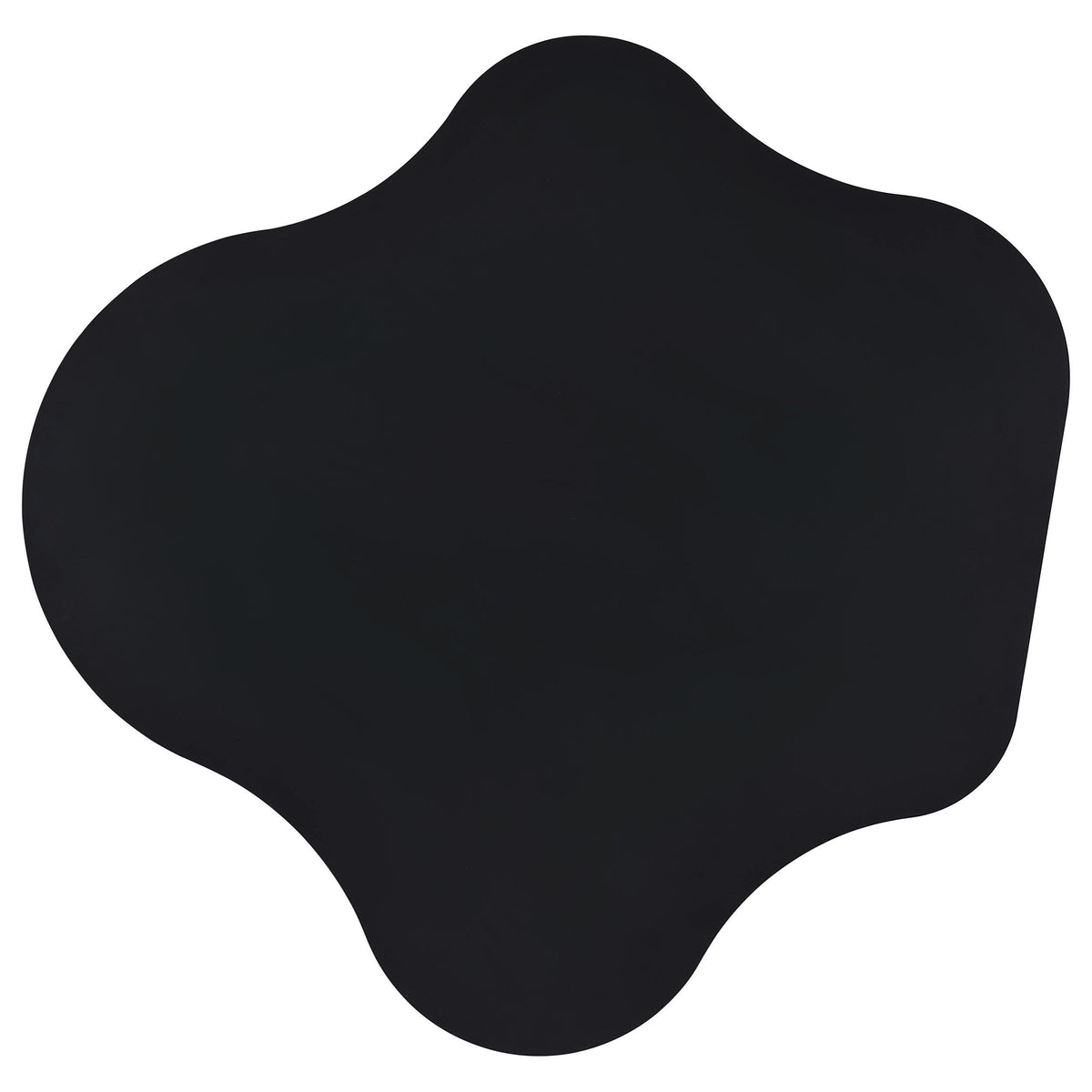 Mesa de bar bistró Keanu curva de 29 pulgadas con forma de nube, color negro