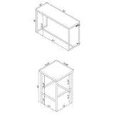 Juego de mesa de comedor Cassidy de 4 piezas de altura de mostrador en roble oscuro