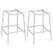 Jovani Acrylic Backless Bar Stool Chrome (Set of 2)
