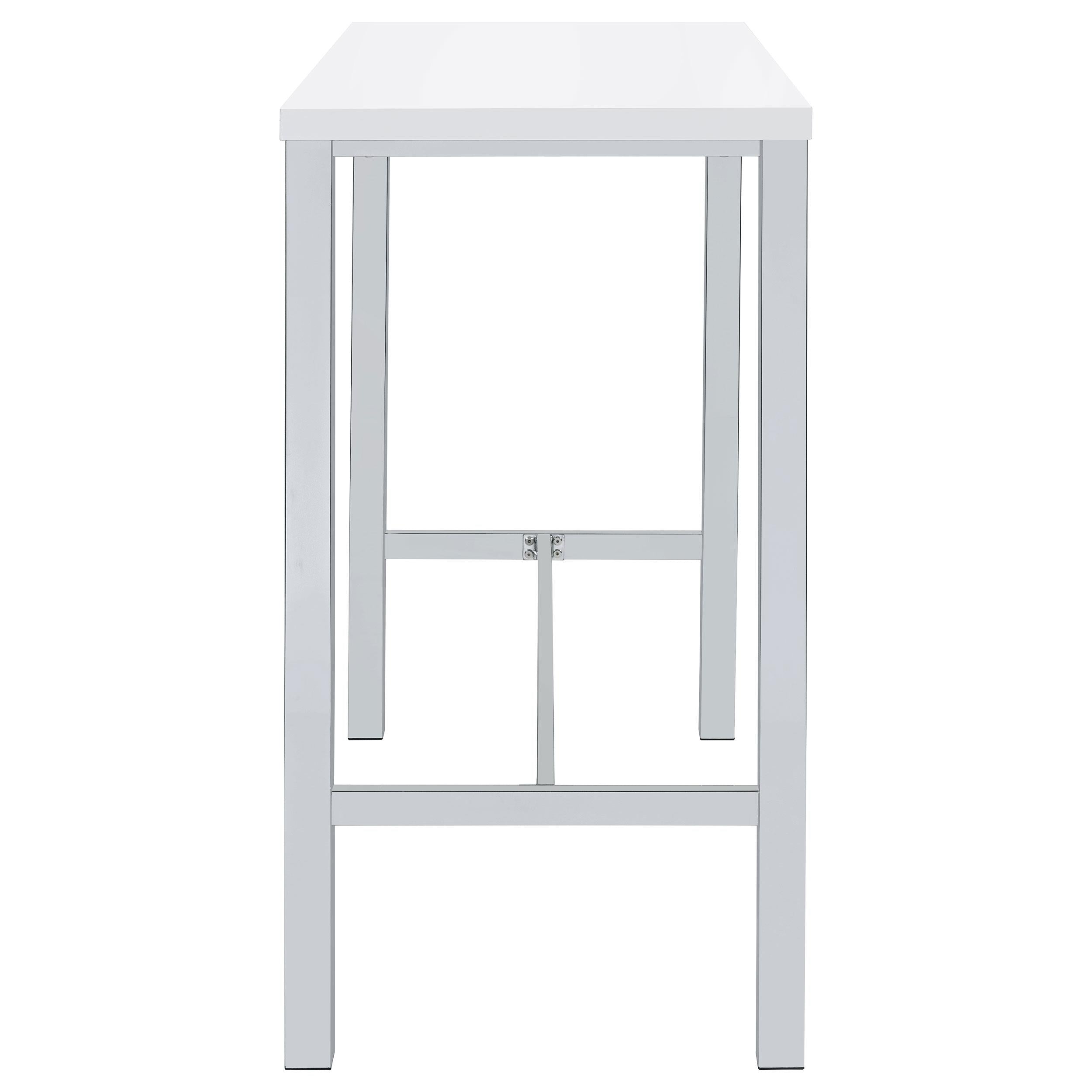 Natividad 5-piece Pub Height Bar Table Set White High Gloss
