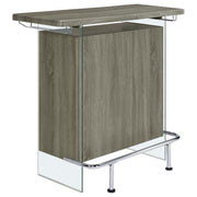 Acosta Freestanding Home Bar Wine Cabinet Weathered Grey