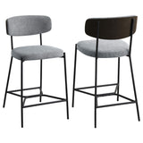 Taburete de bar Elison de altura de mostrador, gris (juego de 2)