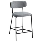 Taburete de bar Elison de altura de mostrador, gris (juego de 2)