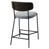 Taburete de bar Elison de altura de mostrador, gris (juego de 2)