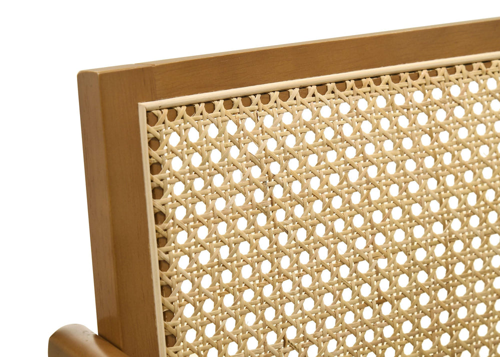 Silla de bar de ratán tejido Kane en nogal claro (juego de 2)