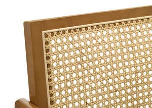 Silla de bar de ratán tejido Kane en nogal claro (juego de 2)