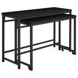 Juego de mesa multiusos de 4 piezas Hawes de altura de mostrador, color negro