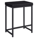 Juego de mesa multiusos de 4 piezas Hawes de altura de mostrador, color negro