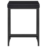 Juego de mesa multiusos de 4 piezas Hawes de altura de mostrador, color negro