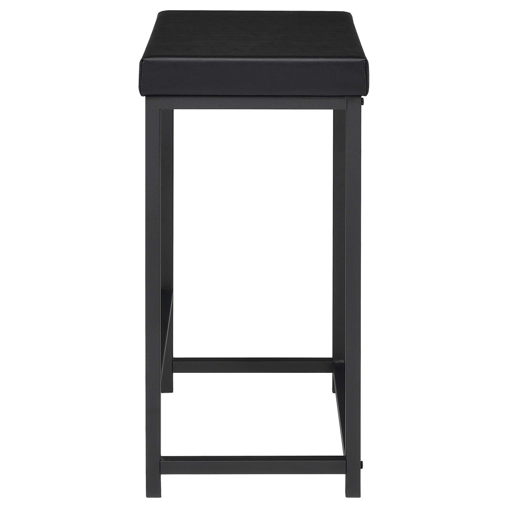Juego de mesa multiusos de 4 piezas Hawes de altura de mostrador, color negro
