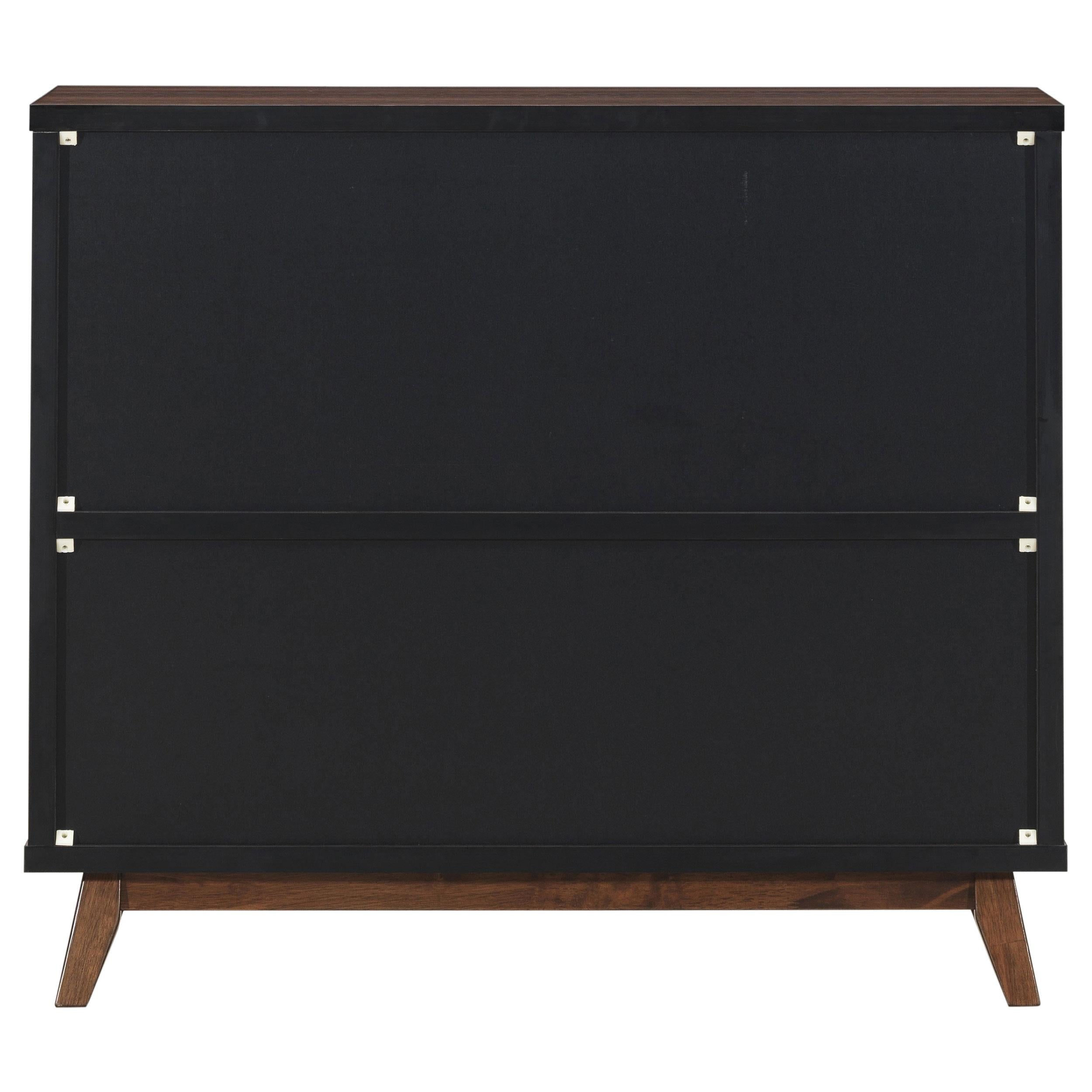 Ezekiel 2-door Home Bar Wine Storage Cabinet Walnut