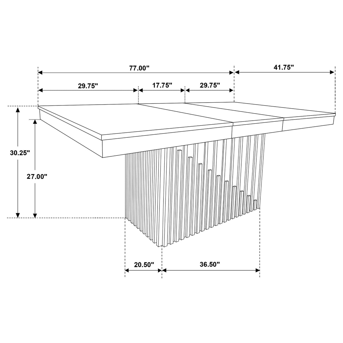 Mesa de comedor extensible Briarwood de 77 pulgadas y roble mango