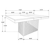 Mesa de comedor extensible Briarwood de 77 pulgadas y roble mango