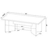 Mesa de comedor Jamestown de 84 pulgadas de madera compuesta de mango