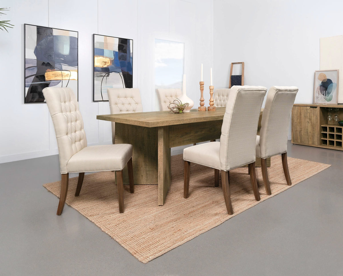 Mesa de comedor Jamestown de 84 pulgadas de madera compuesta de mango