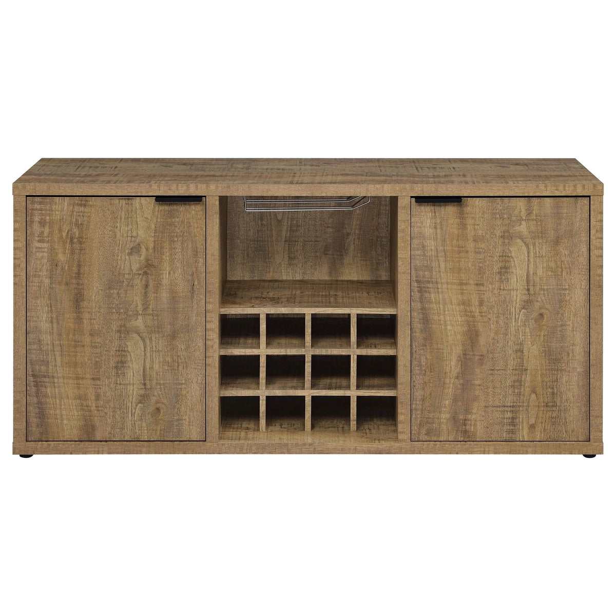 Aparador Jamestown de 2 puertas de madera compuesta, color mango
