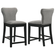 Rolando Fabric Upholstered Counter Chair Black (Set of 2)
