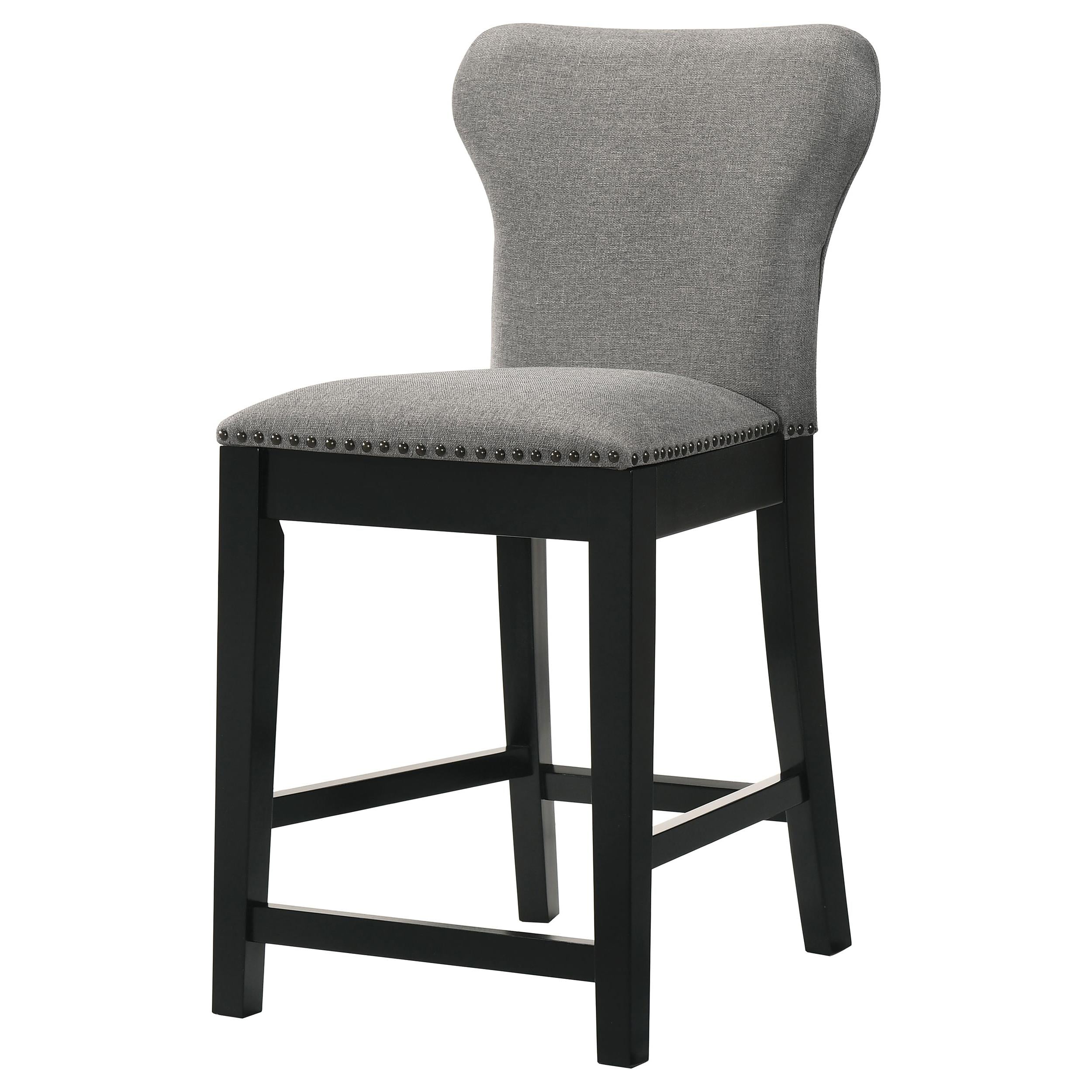 Rolando Fabric Upholstered Counter Chair Black (Set of 2)