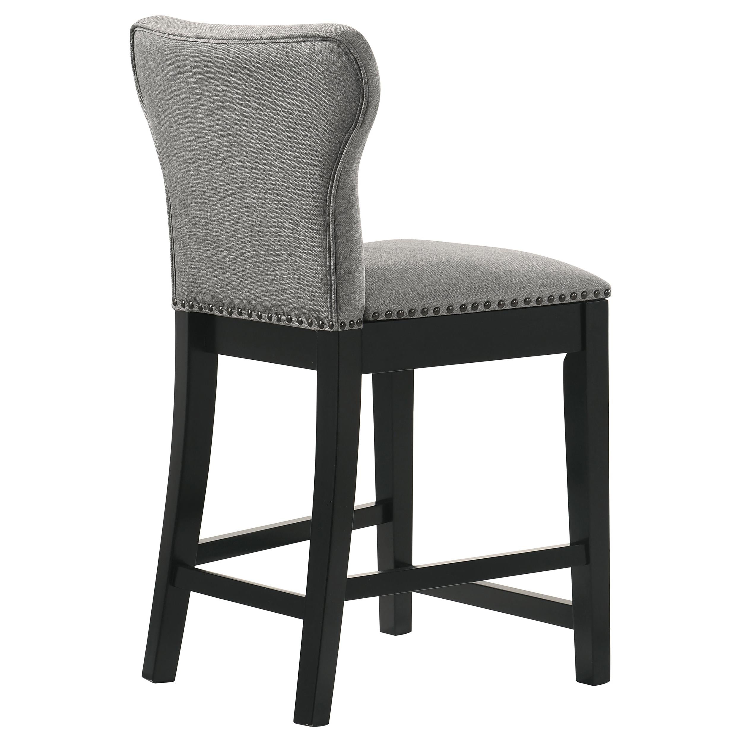 Rolando Fabric Upholstered Counter Chair Black (Set of 2)